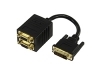 CABLE-563 Cable Splitter de DVI-I a 2 x VGA-H Dorado